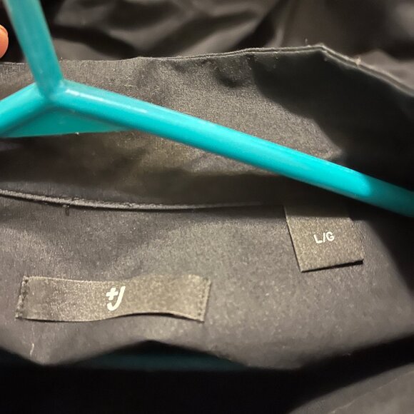 J+ Uniqlo tuxedo shirt dress, black, size L - Picture 3 of 8